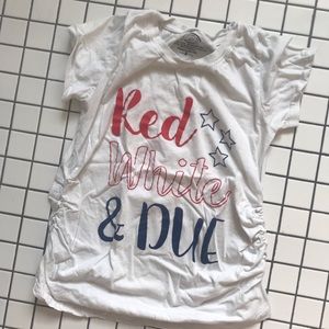 Red White and Due maternity shirt